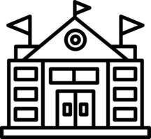 Embassy Line Icon vector