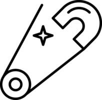 Safety pin Line Icon vector