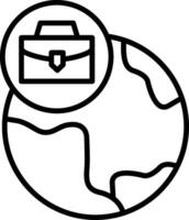 Global Line Icon vector