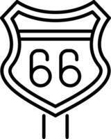 Route 66 Line Icon vector