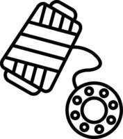 Bobbin Line Icon vector