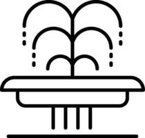 Fountain Line Icon vector