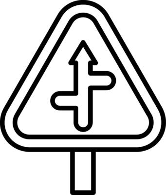Intersection Line Icon
