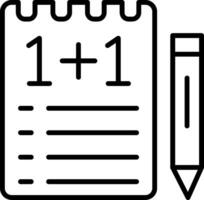 Notebook Line Icon vector
