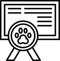 Certificate Line Icon vector