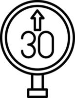 Speed Limit Line Icon vector