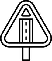 One Way Line Icon vector