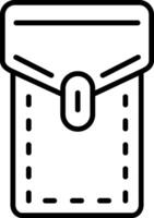 Pocket Line Icon vector