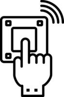 Emergency Button Line Icon vector
