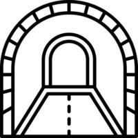 Tunnel Line Icon vector