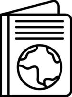 Guide Book Line Icon vector