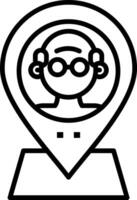Call Center Line Icon vector