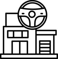 Driving School Line Icon vector