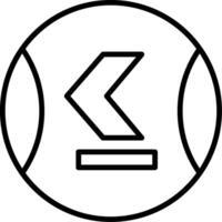 Less Than Line Icon vector