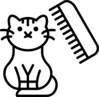 Comb Line Icon vector