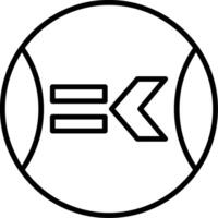 Less Than Or Equal To Line Icon vector