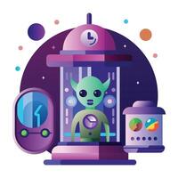 Stasis pod icon in flat style vector