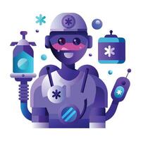 Cosmonaut icon in flat style vector
