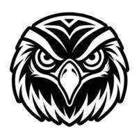 An eagle head with a black and white design vector