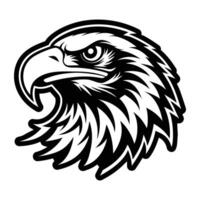 An eagle head on a white background vector