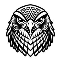 An eagle head with a black and white design vector