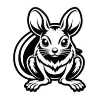 A black and white squirrel logo vector