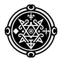 A filled style icon of ancient sigil vector