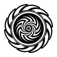 A glyph style icon of the swirl symbol vector