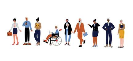 Business People Set, Group of Various Office Employees, Entrepreneurs or Managers Characters Illustration vector