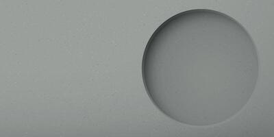 Abstract cement wall background with 3D circle frame paper cut style graphic illustration. vector