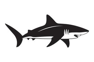 Silhouette of a Shark Dynamic Illustration for Ocean Themes vector