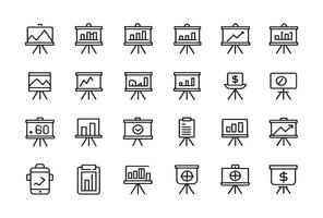 Whiteboard chart icon with clear graphics vector