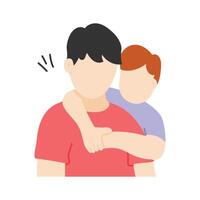 A person carrying another on their back, symbolizing support and fun vector