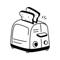 Bread with machine concept icon of toaster in modern style vector