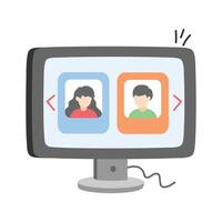 Take a look at this amazing icon of profile match in trendy style vector