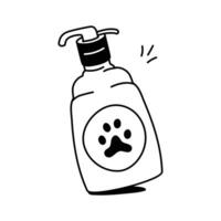 Gentle pet shampoo design in modern style, grooming and keeping pets clean vector