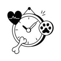 Icon symbolizing a structured daily care schedule for pets vector