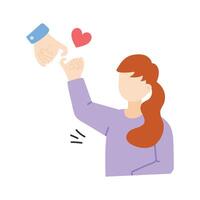 Two hands making a pinkie promise, symbolizing trust and commitment vector