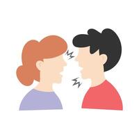Two people resolving a conflict, symbolizing communication and reconciliation vector