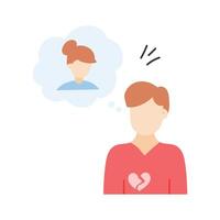 Get this creative icon of heartbreak in trendy design style vector