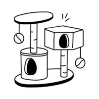 Play structure for cats, amazing icon of cat toy in modern style vector