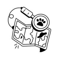 Device or method for locating lost or wandering pets vector
