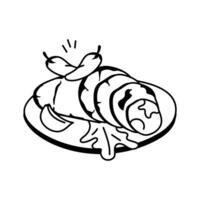 Juicy slices of ham, perfect for sandwiches or breakfast vector