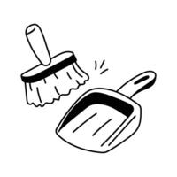 Cleaning tool to maintain pet areas neat and tidy, premium icon of dust pan vector