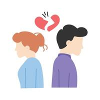 Couple arguing, symbolizing relationship challenges and conflicts vector