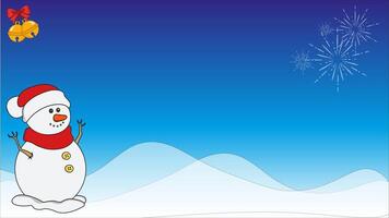 christmas theme background with copy space area, with snowman decoration, suitable for christmas content and greetings vector