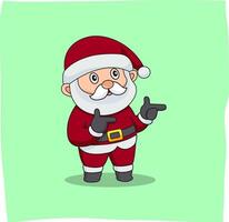 Santa Christmas decoration with a cheerful happy expression, suitable for background vector