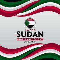 Sudan Independence Day background. With Waving Flags Abstract Background. suitable for posters or banners vector