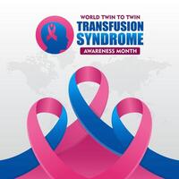 world twin to twin transfusion syndrome awareness month design for background poster and card vector