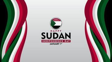 sudan independence day background with flag for banner and poster design vector